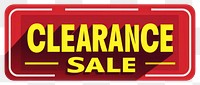 PNG Clearance sale banner sign clearance yellow.