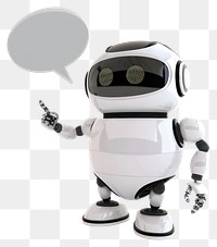 PNG Robot with a speech bubble illustration character futuristic.