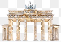 PNG Brandenburg Gate architecture illustration brandenburg.