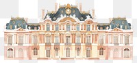 PNG Versailles palace architecture illustration building.