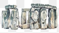 PNG Real Stone henge illustration stonehenge watercolor.