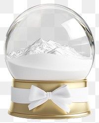 PNG Snow Globe ribbon globe white.