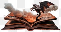 PNG Dragon in the sky dragon book open.