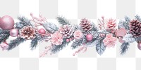 PNG Pink Christmas garland christmas accessories decoration.