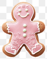 PNG Pink gingerbread christmas dessert sweets.