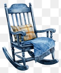 PNG Chair watercolor furniture rocking.