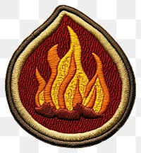 PNG Camp fire patch symbol badge embroidered.