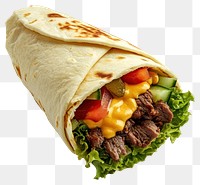 PNG Fried cheese beef wrap food vegetables tortilla.