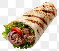 PNG Real greek kebab roll mediterranean vegetables flatbread.