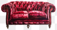 PNG A luxurious velvet sofa furniture couch chair.