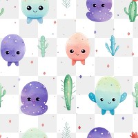 PNG Aliens pattern backgrounds cute. 