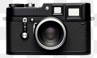 PNG Black rangefinder camera black white background electronics. 