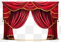 PNG Red damask curtain stage pattern. 