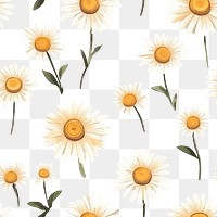 PNG Daisy backgrounds pattern. 