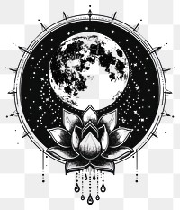 PNG Full moon astronomy drawing sketch.