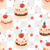 PNG Birthday cake dessert pattern cream. 