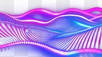 PNG Wavy background with neon lights abstract digital purple.