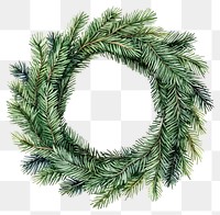 PNG Green Pine Christmas Wreath wreath illustration christmas.