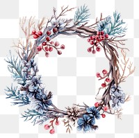 PNG Dry branchs Wreath wreath illustration watercolor.