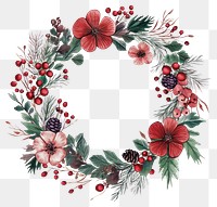 PNG Winter flower Wreath wreath art illustration.