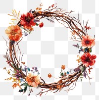 PNG Dry branchs Wreath flowers wreath art.