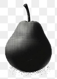 PNG Black Pears gradient transitioning smoothly pear halftone design.