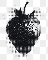 PNG Black Strawberries gradient transitioning smoothly strawberry halftone fruit.