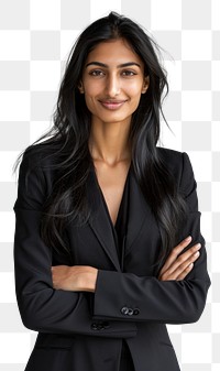 PNG An attractive Indian businesswoman smiling portrait hair professional.