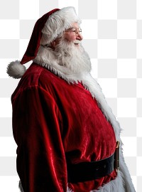 PNG Side view of Santa Claus christmas portrait santa.