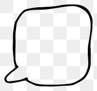 PNG Speech bubble vertical rectangle outline simple white.