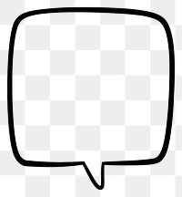 PNG Speech bubble vertical square outline graphic simple.