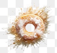 PNG Exploding sugar donut food explosion sweets.