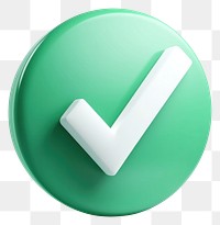 PNG White checkmark in a green circle symbol icon sign.