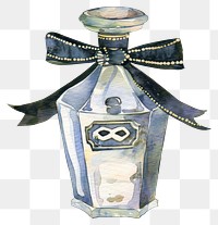 PNG A poison bottle illustration watercolor vintage.