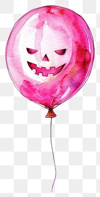 PNG Halloween balloon illustration pink decoration.