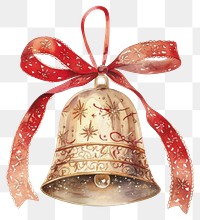 PNG Bell illustration watercolor christmas.