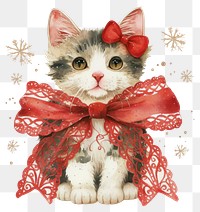 PNG Cat cat illustration christmas.