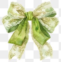 PNG Watercolor ribbon green lace.