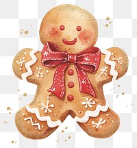 PNG Gingerbread man gingerbread illustration christmas.