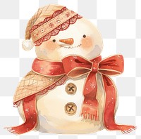 PNG Snowman snowman illustration watercolor.