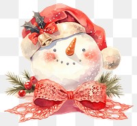 PNG Snowman snowman illustration watercolor.