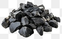 PNG Pile of black rock mineral anthracite collection.