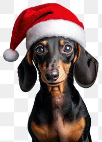 PNG Dog with santa claus hat background dachshund animal.