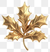 PNG Gold holly illustration design leaf.