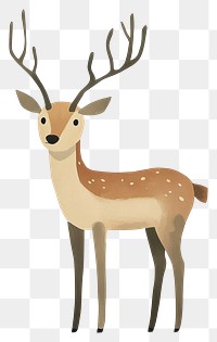 PNG Illustration of a simple Reindeer wildlife animal art.