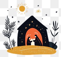 PNG Nativity illustration art architecture.