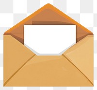 PNG Opened light brown envelope vector mail communication.