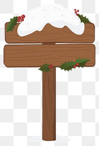 PNG Wooden sign christmas wooden snow.