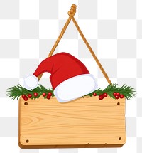 PNG Wooden signs illustration christmas hanging.