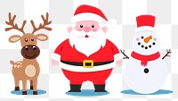 PNG Snowman illustration characters reindeer.